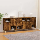 Dressoirs en buffetkasten in bewerkt hout met klassiek design - Gerookt eiken / 3 - Dressoirs & buffetkasten