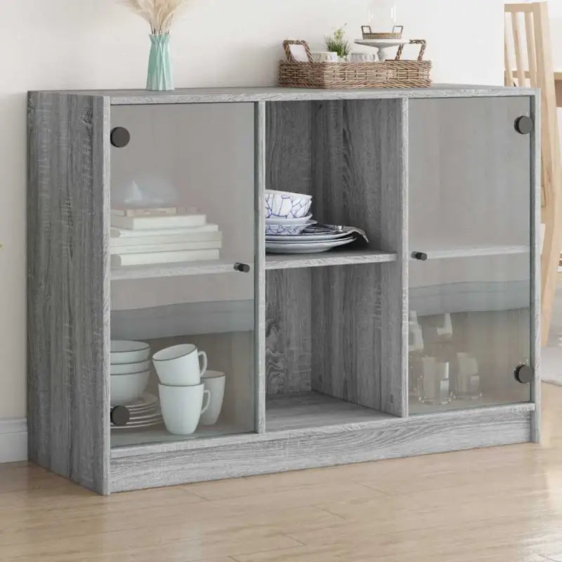Dressoirs en buffetkasten met boekenkast biedt duurzame en moderne opbergoplossing - Grijs sonoma / 1 / 102 cm