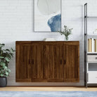 Dressoirs en buffetkasten van bewerkt hout met extra opbergruimte - bruin eikenkleur / 2 / Groefzwart - Dressoirs &