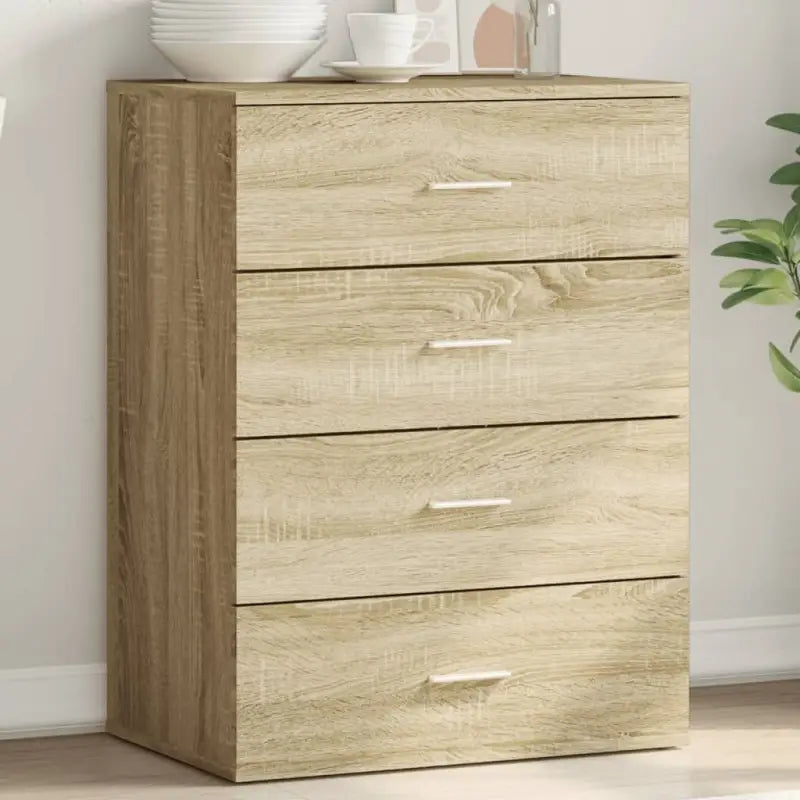 Dressoirs en buffetkasten van bewerkt hout met trendy design - Sonoma eiken / 1 - Dressoirs & buffetkasten