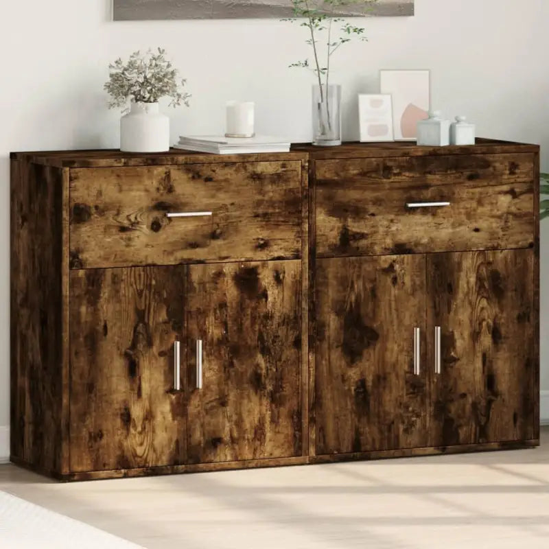 Dressoirs en buffetkasten van bewerkt hout met trendy en duurzame stijl - Gerookt eiken / 1 - Dressoirs & buffetkasten