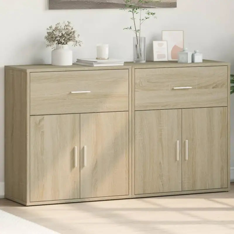 Dressoirs en buffetkasten van bewerkt hout met trendy en duurzame stijl - Sonoma eiken / 1 - Dressoirs & buffetkasten