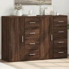 Dressoirs en buffetkasten van bewerkt hout met trendy en praktische ontwerp - bruin eikenkleur / 1 - Dressoirs &
