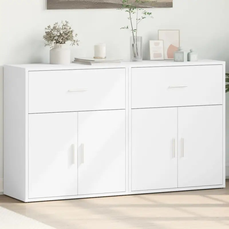 Dressoirs en buffetkasten van bewerkt hout met trendy en praktische uitstraling - Wit / 1 - Dressoirs & buffetkasten
