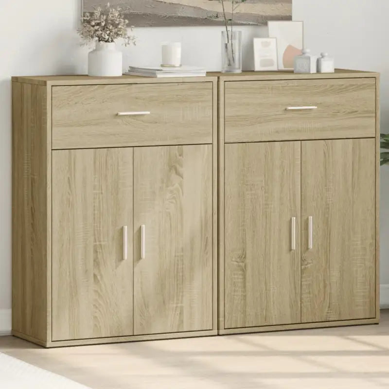 Dressoirs en buffetkasten van bewerkt hout voor een trendy en stevig interieur - Sonoma eiken / 1 - Dressoirs &