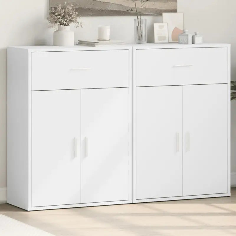 Dressoirs en buffetkasten van bewerkt hout voor een trendy en stevig interieur - Wit / 1 - Dressoirs & buffetkasten