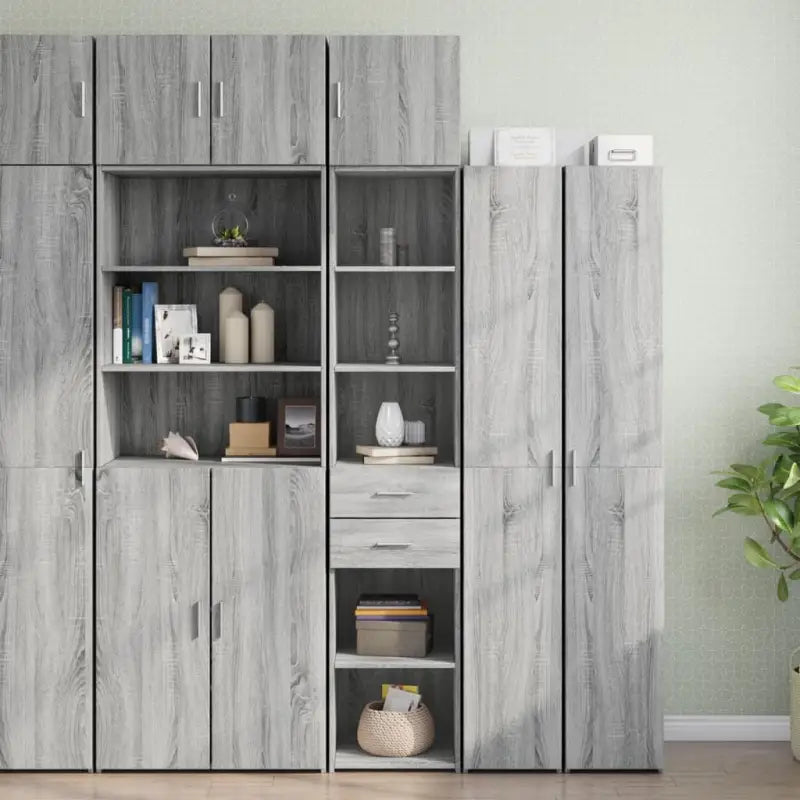 Dressoirs en buffetkasten van bewerkt hout voor extra opbergruimte - Grijs sonoma / 1 - Dressoirs & buffetkasten