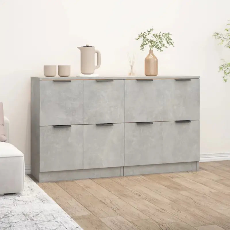 Dressoirs met bewerkt hout en gemakkelijke schoonmaakbaarheid - Betongrijs / 2 - Dressoirs & buffetkasten