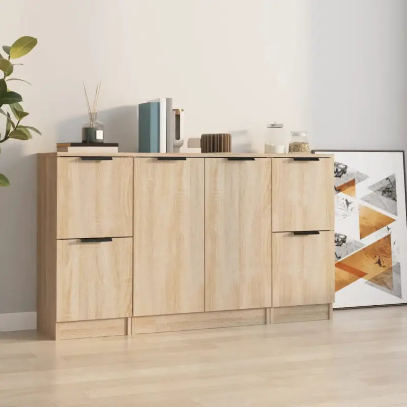 Dressoirs van bewerkt hout gemakkelijk schoon en minimalistisch ontwerp - Sonoma eiken / 3 - Dressoirs & buffetkasten