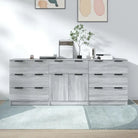 Dressoirs van bewerkt hout gemakkelijk schoon en minimalistisch design - Grijs sonoma / 3 - Dressoirs & buffetkasten