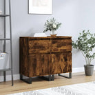 Dressoirs van bewerkt hout met ijzeren poten voor een tijdloze uitstraling - Gerookt eiken / 2 - Dressoirs &