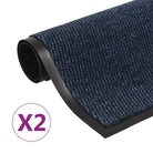 Droogloopmat voor schoenen met anti-slip en schimmelbestendige stof - Blauw / 80 x 120 cm / 2 - Deurmatten