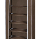 Dubbel 8-laags schoenenrek voor overzicht en organisatie - Bruin / 57 x 29 x 162 cm / 1 - Schoenenrekken