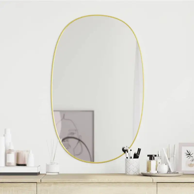 Duidelijke weerspiegeling wandspiegel met minimalistisch ontwerp - Goud / 80 x 50 cm / 1 - Spiegels