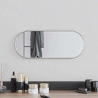 Duidelijke weerspiegeling wandspiegel met minimalistisch PVC frame - Zilver / 50 x 20 cm / 1 - Spiegels