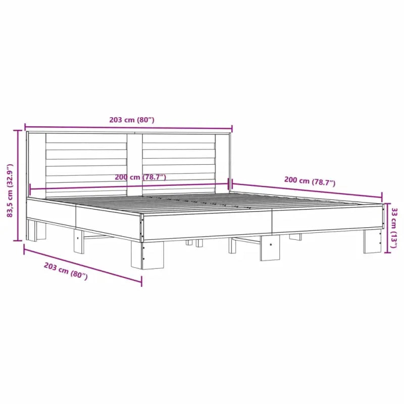 Duurzaam bedframe met bewerkt hout en multiplex lattenbodem - Bedden & bedframes