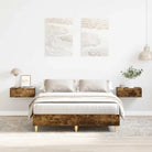 Duurzaam bedframe met multiplex lattenbodem voor een goede nachtrust - Gerookt eiken / 120 x 190 cm - Bedden & bedframes