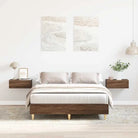 Duurzaam bedframe met multiplex lattenbodem voor een goede nachtrust - bruin eikenkleur / 120 x 200 cm - Bedden &