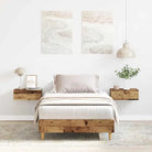 Duurzaam bedframe met multiplex lattenbodem voor een goede nachtrust - Oud hout / 75 x 190 cm - Bedden & bedframes