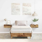 Duurzaam bedframe met multiplex lattenbodem voor een goede nachtrust - Oud hout / 90 x 200 cm - Bedden & bedframes