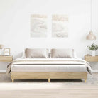 Duurzaam bedframe met multiplex lattenbodem voor een goede nachtrust - Sonoma eiken / 180 x 200 cm - Bedden & bedframes