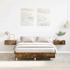 Duurzaam bedframe met multiplex lattenbodem voor een goede nachtrust - Gerookt eiken / 140 x 190 cm - Bedden & bedframes