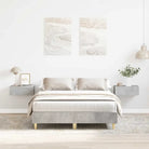 Duurzaam bedframe met multiplex lattenbodem voor een goede nachtrust - Betongrijs / 140 x 190 cm - Bedden & bedframes