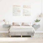 Duurzaam bedframe met multiplex lattenbodem voor een goede nachtrust - Betongrijs / 135 x 190 cm - Bedden & bedframes