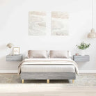 Duurzaam bedframe met multiplex lattenbodem voor een goede nachtrust - Grijs sonoma / 140 x 190 cm - Bedden & bedframes