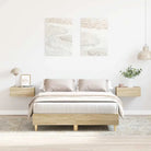 Duurzaam bedframe met multiplex lattenbodem voor een goede nachtrust - Sonoma eiken / 120 x 200 cm - Bedden & bedframes