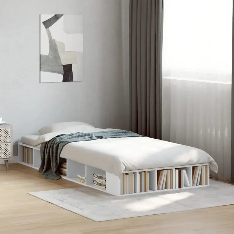 Duurzaam bedframe van bewerkt hout voor een comfortabele slaapkamer - Wit / 90 x 190 cm - Bedden & bedframes