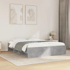 Duurzaam bedframe van bewerkt hout voor een goede nachtrust - Betongrijs / 150 x 200 cm - Bedden & bedframes