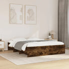 Duurzaam bedframe van bewerkt hout voor een goede nachtrust - Gerookt eiken / 160 x 200 cm - Bedden & bedframes