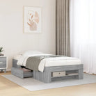 Duurzaam bedframe van bewerkt hout voor een goede nachtrust - Grijs sonoma / 75 x 190 cm - Bedden & bedframes