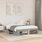 Duurzaam bedframe van bewerkt hout voor een goede nachtrust - Grijs sonoma / 120 x 190 cm - Bedden & bedframes