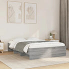 Duurzaam bedframe van bewerkt hout voor een goede nachtrust - Grijs sonoma / 135 x 190 cm - Bedden & bedframes
