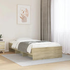 Duurzaam bedframe van bewerkt hout voor een goede nachtrust - Sonoma eiken / 75 x 190 cm - Bedden & bedframes