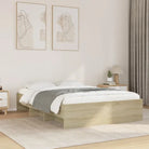 Duurzaam bedframe van bewerkt hout voor een goede nachtrust - Sonoma eiken / 120 x 200 cm - Bedden & bedframes