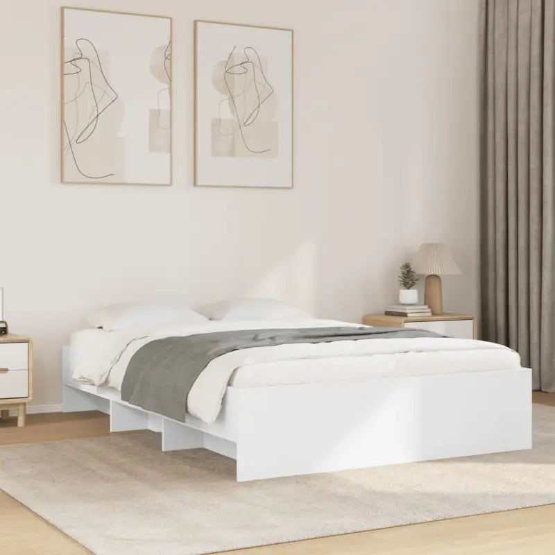 Duurzaam bedframe van bewerkt hout voor een goede nachtrust - Wit / 120 x 190 cm - Bedden & bedframes