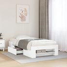Duurzaam bedframe van bewerkt hout voor een goede nachtrust - Wit / 75 x 190 cm - Bedden & bedframes