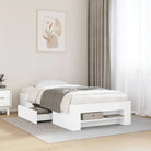 Duurzaam bedframe van bewerkt hout voor een goede nachtrust - Wit / 90 x 200 cm - Bedden & bedframes