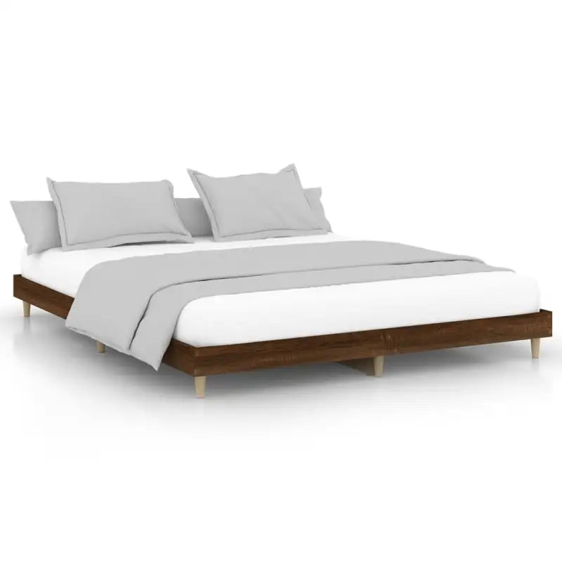 Duurzaam bewerkt hout bedframe met multiplex lattenbodem voor rust - Bedden & bedframes