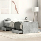 Duurzaam hout bedframe voor comfortabele nachten - Betongrijs / 100 x 200 cm - Bedden & bedframes