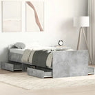 Duurzaam hout bedframe voor comfortabele nachten - Betongrijs / 90 x 200 cm - Bedden & bedframes