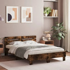 Duurzaam houten bedframe voor een goede nachtrust - Gerookt eiken / 135 x 190 cm - Bedden & bedframes