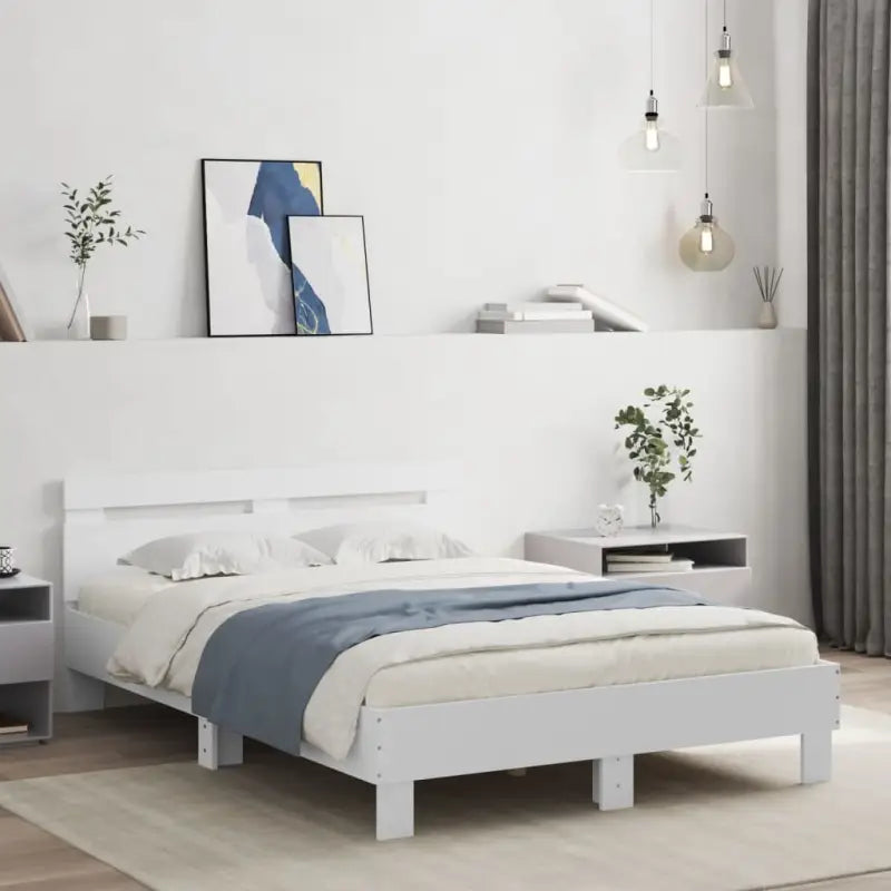 Duurzaam houten bedframe voor een goede nachtrust - Wit / 120 x 190 cm - Bedden & bedframes