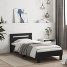 Duurzaam houten bedframe voor een goede nachtrust - Zwart / 90 x 200 cm - Bedden & bedframes