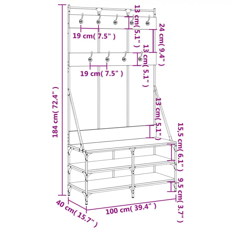 Duurzaam houten kledingrek voor een opgeruimde kast - bruin eikenkleur / 1 - Kledingrekken & kastinrichting