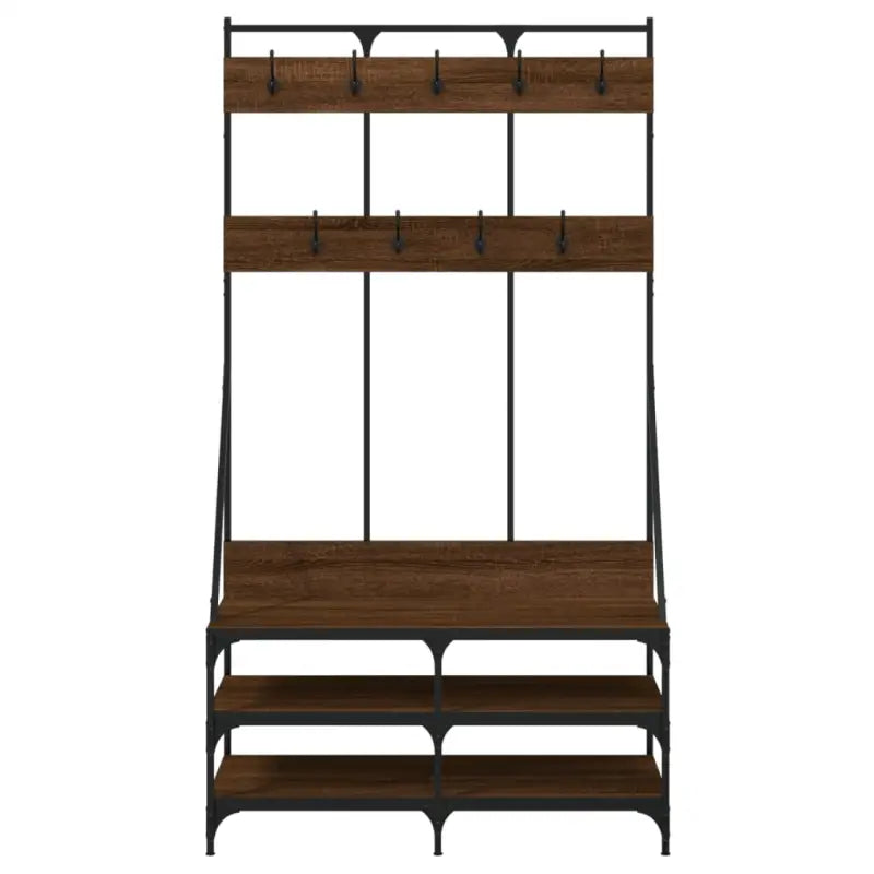 Duurzaam houten kledingrek voor een opgeruimde kast - bruin eikenkleur / 1 - Kledingrekken & kastinrichting