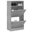 Duurzaam houten schoenenkast voor overzicht en stevigheid - Betongrijs / 1 / 60 cm - Schoenenrekken